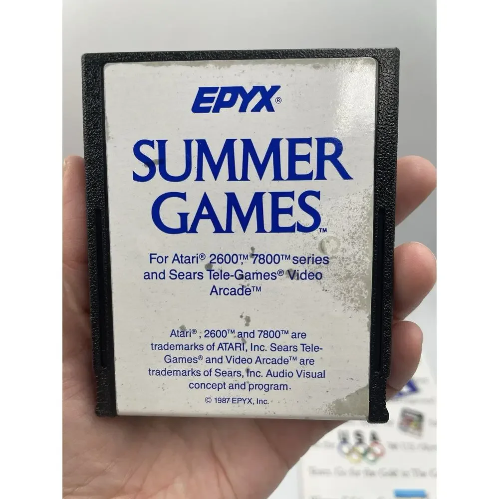 Summer Games for Atari 2600, 7200 1984 EPYX Complete With Manual